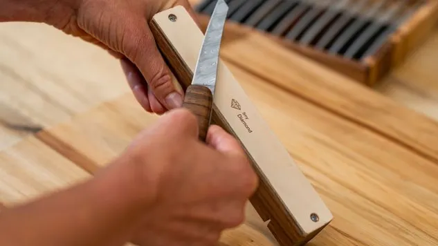 Präzisionsschleifgerät mit Diamantleder