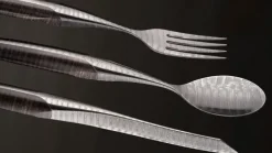Steakbesteck mit Löffel Damast
