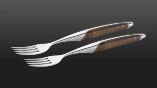 Steakgabel Set Walnuss